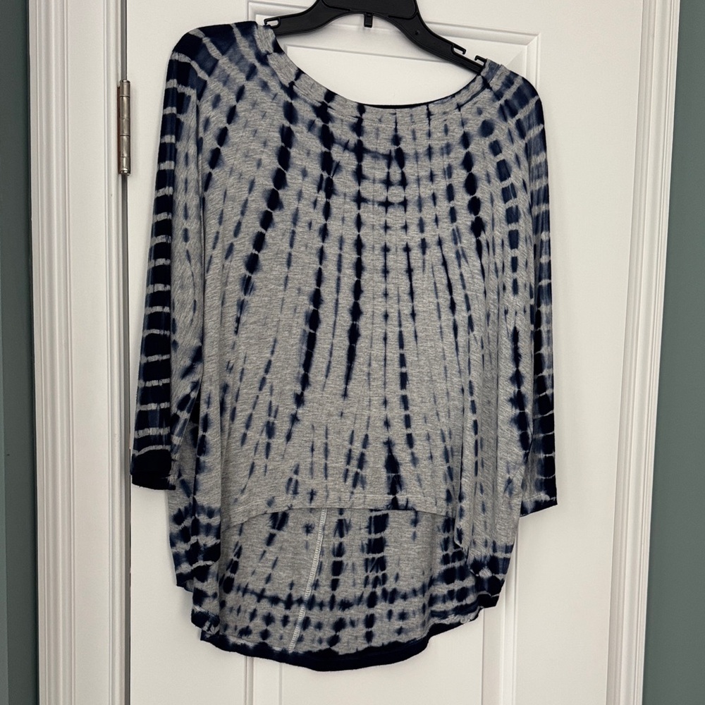 Kenar Navy Tie-Dye Women's Top